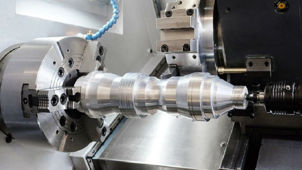 how does cnc lathe work